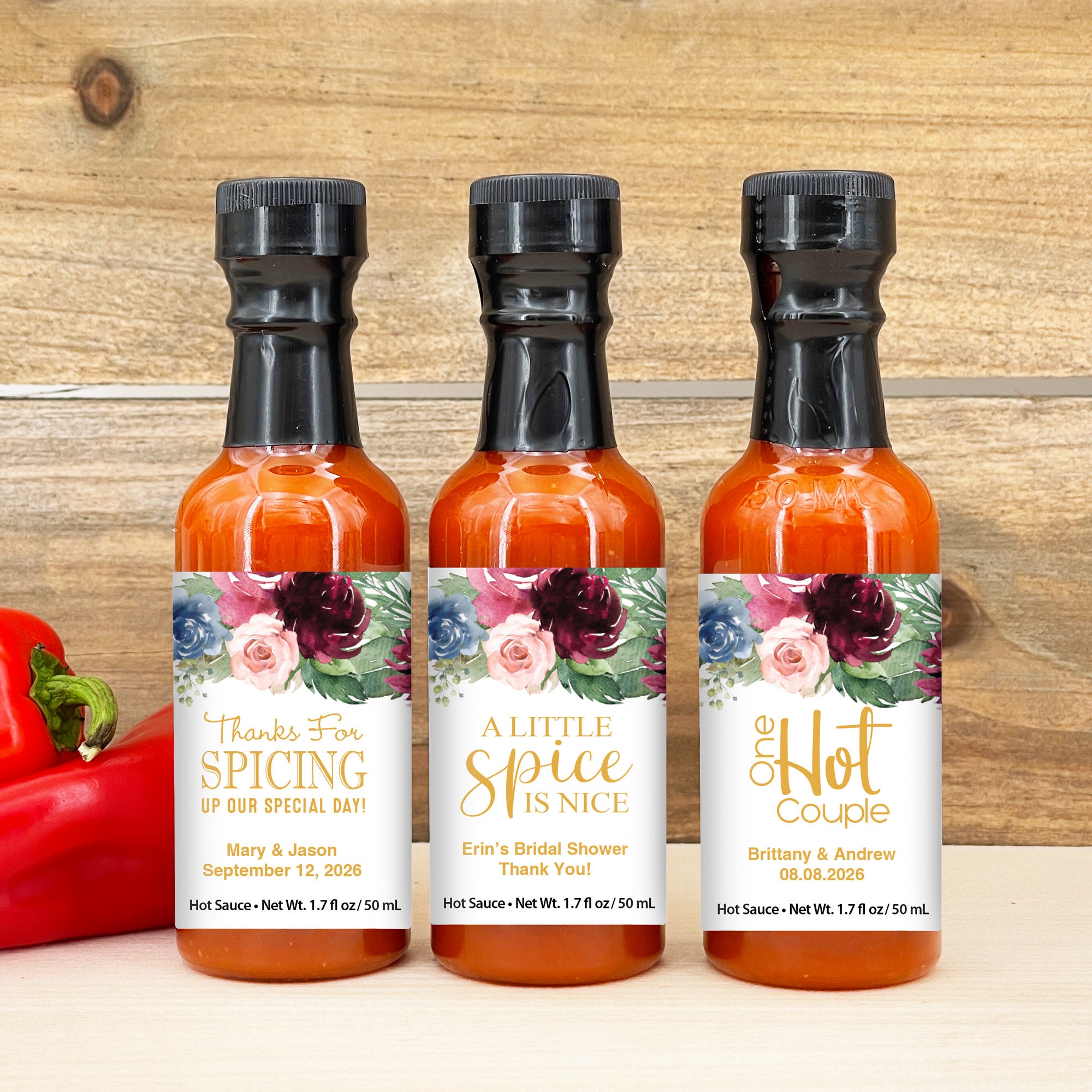 Hot Sauce Wedding Favors Hot Sauce Gift Wedding Favors Mini Etsy