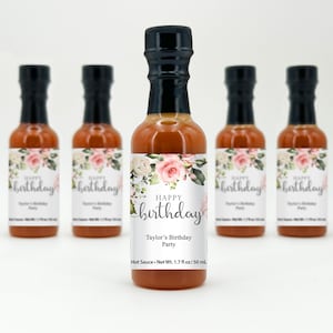 Birthday Party Favors, Hot Sauce Gift, Mini Hot Sauce Favor, Custom Hot Sauce, Birthday Party Favors for Guests, BULK Birthday Favor, 1.7 oz