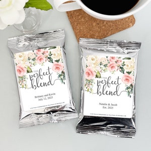 The Perfect Blend Wedding Favor Coffee, Bulk Wedding Favors, Custom Coffee Favors, Bridal Shower Favor, Unique Wedding Favors - Set of 30