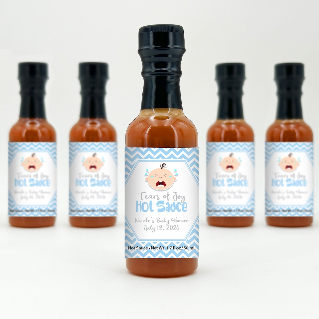 Hot Sauce Baby Shower Favors, Hot Sauce Gift, Mini Hot Sauce, Custom