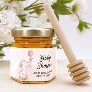 Honey Baby Shower Favors, Honey Party Favors, Bee Themed Baby Shower, Honey Bee Party Favors, Mini Honey Jar Favors, Elephant Baby Shower