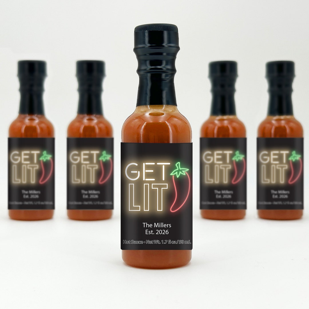 Hot Sauce Favors, Hot Sauce Gift, Mini Hot Sauce, Custom Hot Sauce, Get
