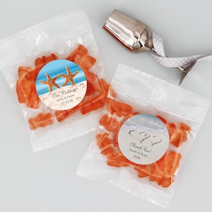 Champagne Gummy Bears, Wedding Favor Gummy Bears, Personalized, Wedding Welcome Bags - Set of 20