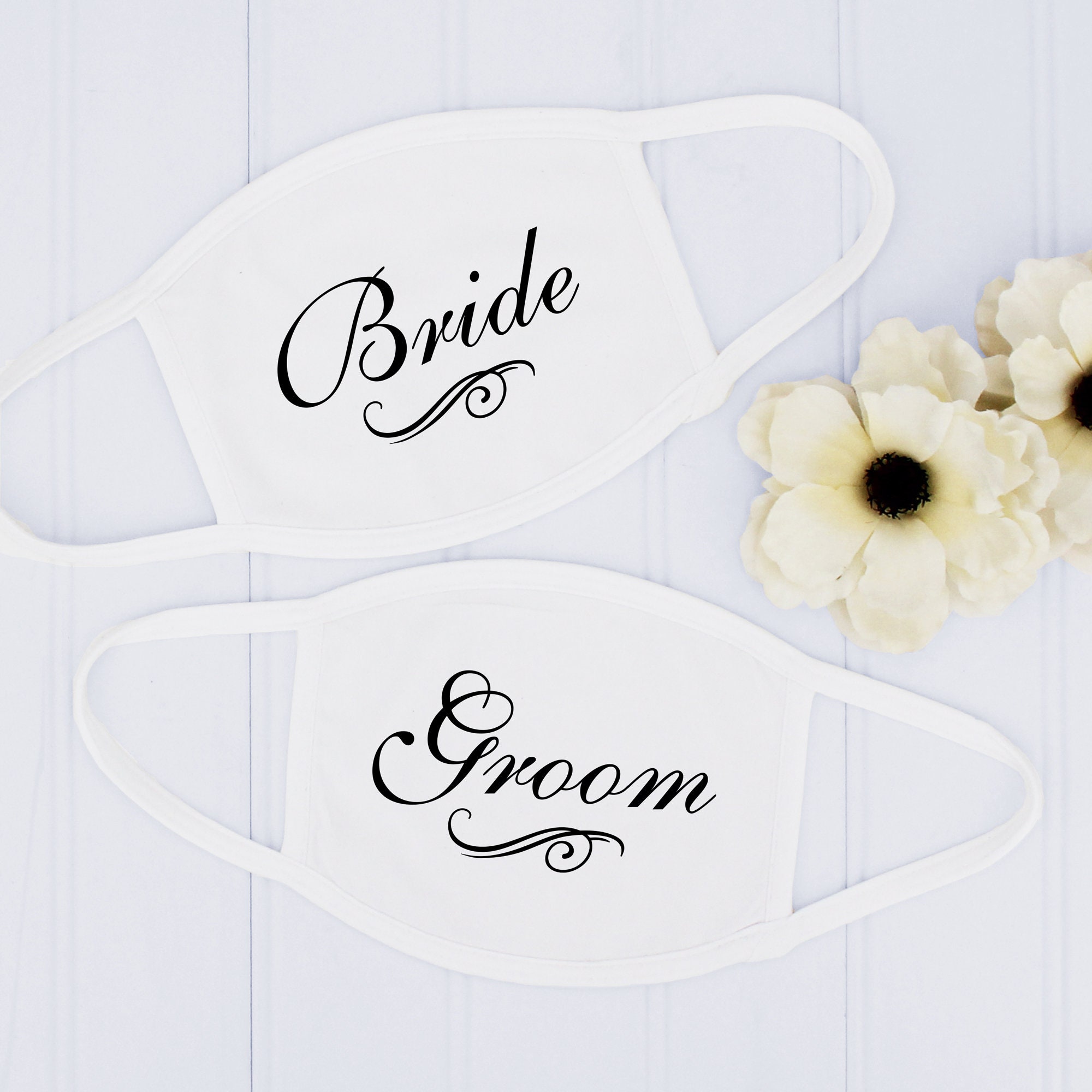 Wedding Party Face Masks Bride Mask Grooms Mask Bridal Etsy