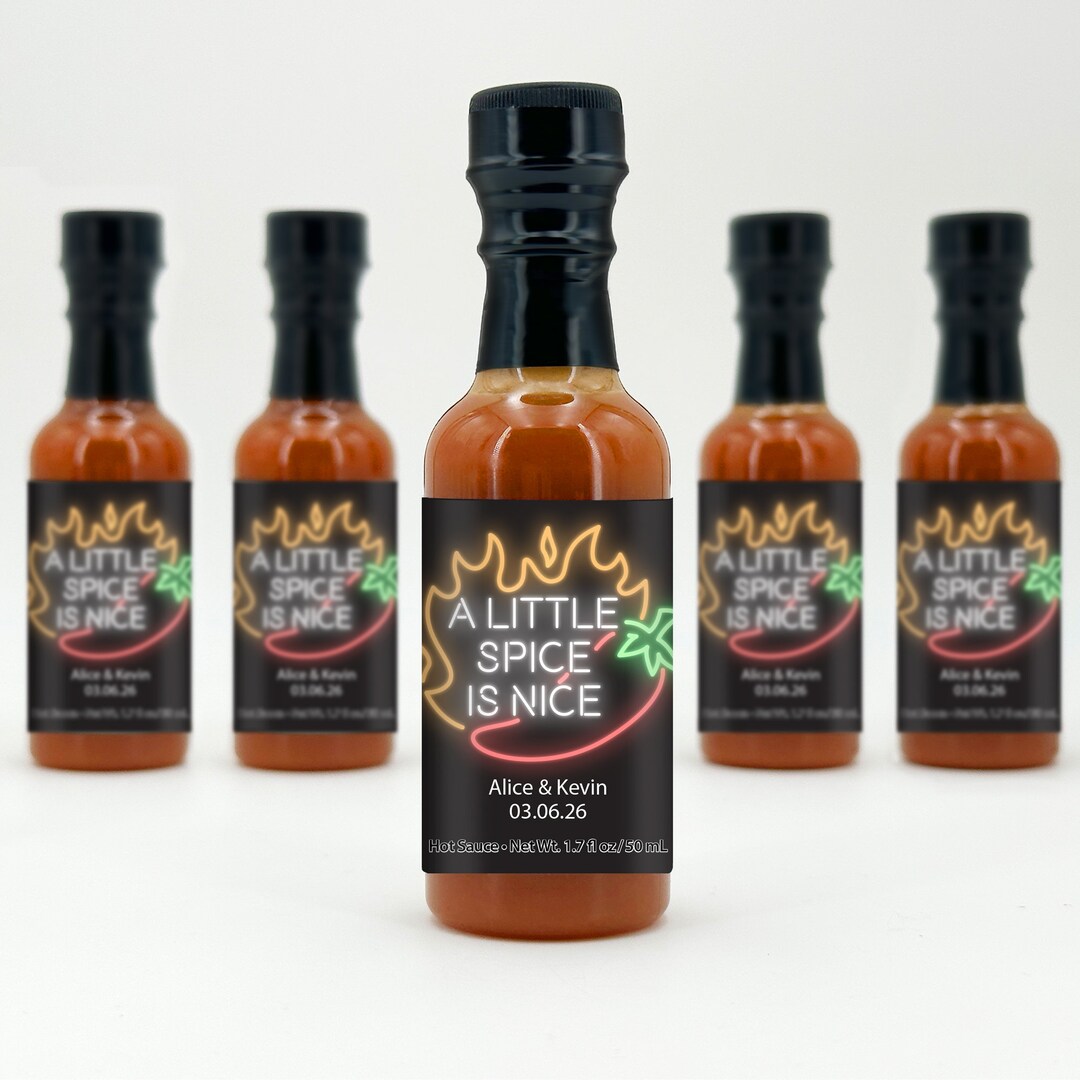 Hot Sauce Wedding Favors, Hot Sauce Gift, Mini Hot Sauce, Custom Hot