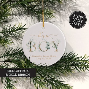 C'est une décoration de garçon, le premier Noël de bébé, cadeau personnalisé de décoration de bébé, jolie décoration de bébé