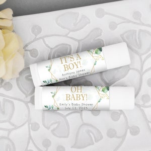 Baby Shower Lip Balm Favor, Personalized Lip Balm, Neutral Baby Shower, Oh Baby Themed Shower, Baby Shower Boy, Baby Shower Girl - Set of 12