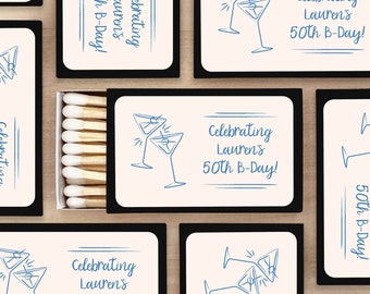 Custom Match Boxes, Wedding Matches, Bridal Shower Favors, Party Favor Matches, Matchboxes Customized, Custom Apartment Matches -Set of 50