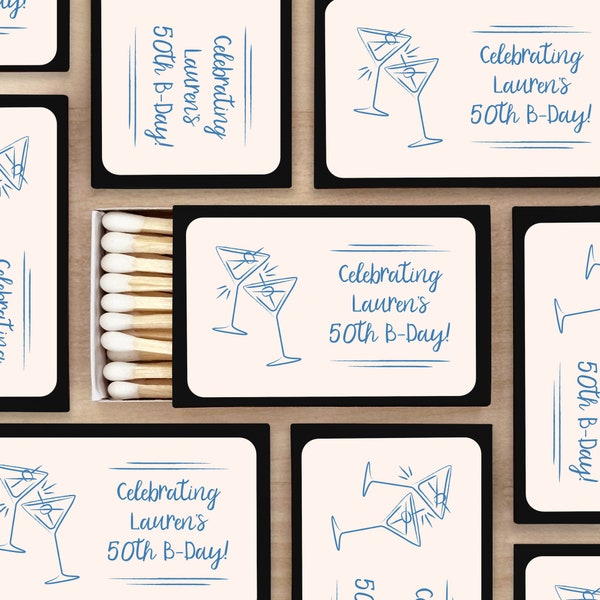 Custom Match Boxes, Wedding Matches, Bridal Shower Favors, Party Favor Matches, Matchboxes Customized, Custom Apartment Matches -Set of 50