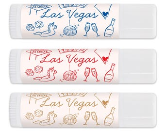 Custom Lip Balm, Wedding Lip Balm Favors, Bachelorette Party Favor, Lip Balm Customized, Las Vegas Bachelorette, Girls Trip - Set of 12
