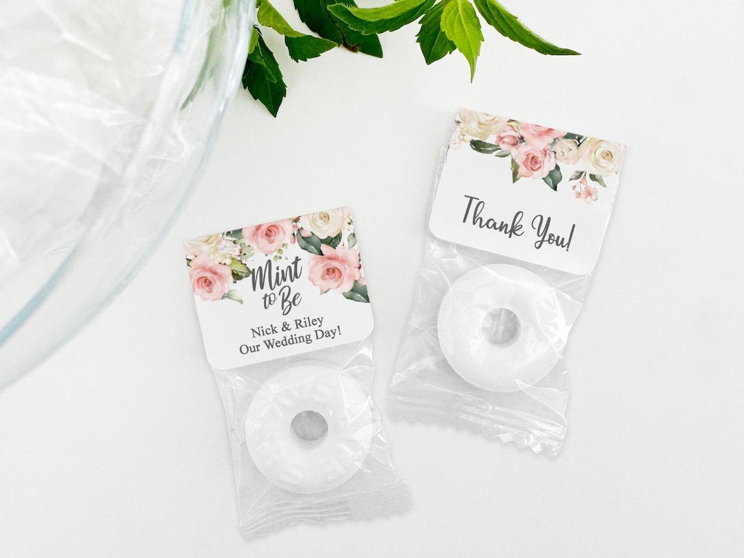 Mint to Be Wedding Favors, Wedding Favor Mints, Watercolor Floral ...