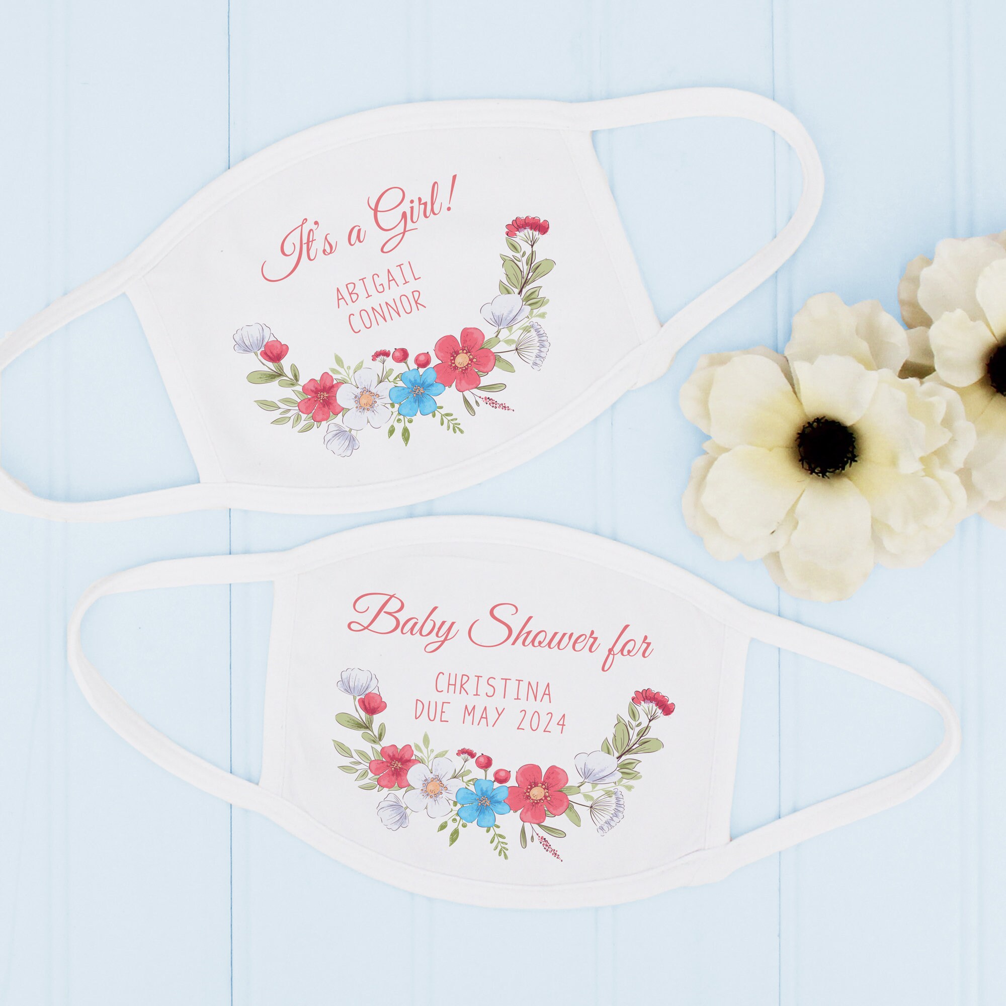 Personalized Baby Shower Masks It's A Boy Baby Shower Etsy