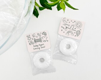 Personalized Baby Shower Life Savers Mints, Hand Drawn Favors