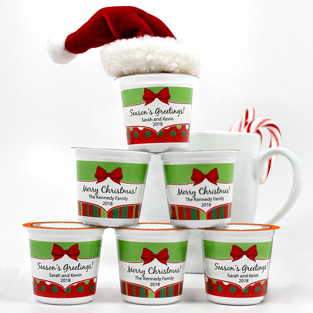 Holiday Favor Kcups Personalized K-cup 