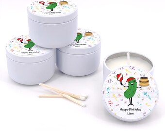 ピックルボール誕生日パーティーの記念品、名入れミニキャンドル、ユニークな大量購入記念品