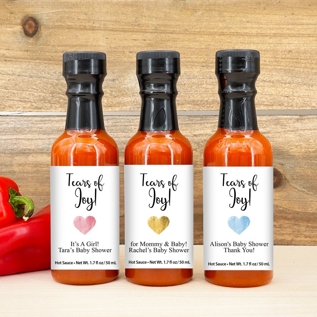 Hot Sauce Baby Shower Favors Hot Sauce Gift Mini Hot Sauce Etsy
