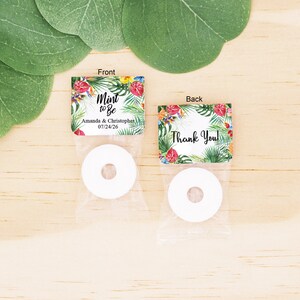 Mint to Be Wedding Favors, Wedding Favor Mints, Watercolor Tropical Favors, Cute Wedding Favors, Mint Life Savers, Edible Wedding Favors