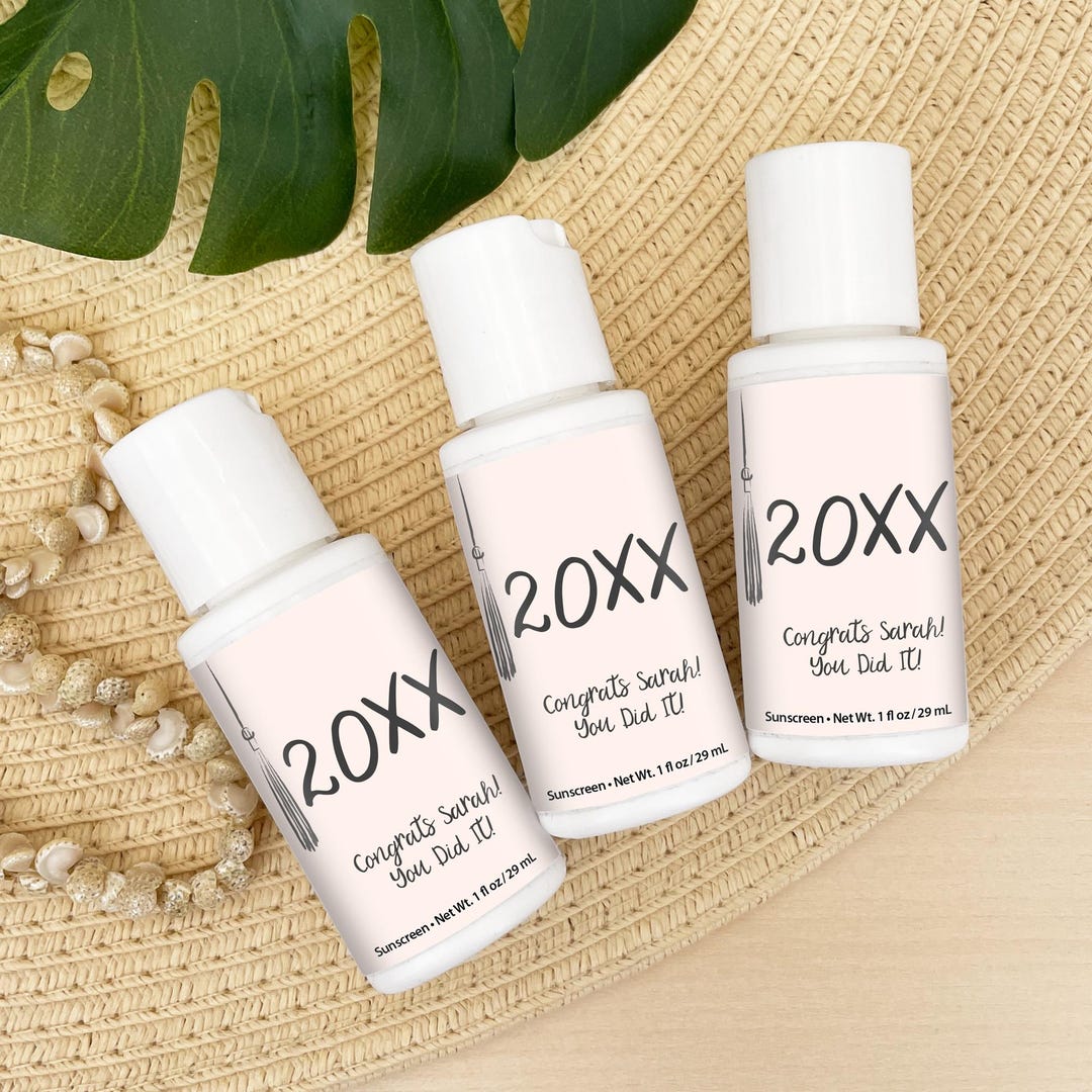 Graduation Favors, Mini Sunscreen Favor, Personalized Graduation Favors ...
