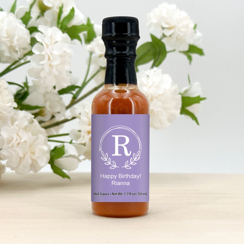 Wedding Favors Single Initial Mini Hot Sauce Favors Hot Etsy