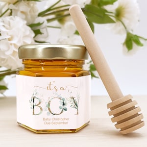Honey Baby Shower Favors, Honey Favors, Bee Themed Baby Shower, Small Honey Jar Favors, Honey Party Favors, It&#39;s A Boy Themed Baby Shower