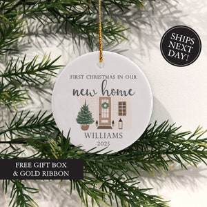 First Christmas in our New Home Ornament, New Home Keepsake Ornament, Personalized Ornament Gift, New House, Memorable Gift