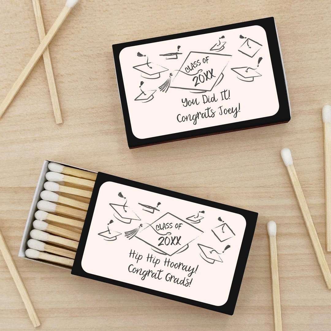 Match Boxe Gradins Graduation Party, Party Favors, Matchboxes, Graduation Favors, Party ...