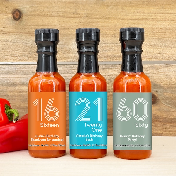 Hot Sauce 50th Birthday Party Favors Etsy