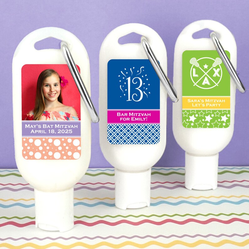 Bar and Bat Mitzvah Party Favor Sunscreen Personalized Etsy