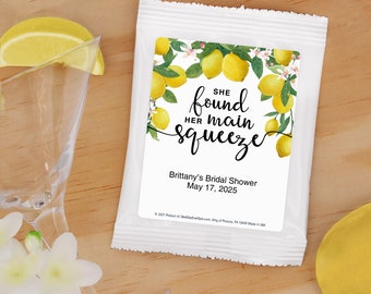 Lemonade Shower Favors, She Found Her Main Squeeze, The Perfect Mix, Bridal Shower Favors, Wedding Favors, Engagement Favors - Set of 24