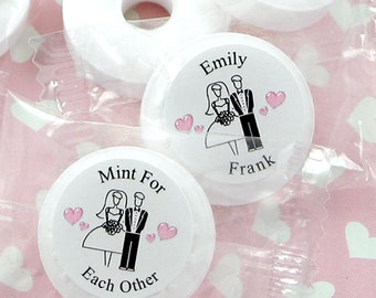 100 Wedding Favors, Mint to Be, Mint for Each Other, Edible Wedding Favors, Personalized Life Savers, Bridal Shower Favor - Set of 100