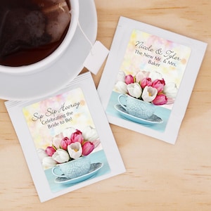 Perfect Blend Bridal Shower Favors, Bridal Shower Tea Party, Wedding Favor Tea, Spring Bridal Shower, Birthday Party Favors - Set of 30