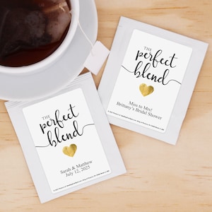 Perfect Blend Wedding Favors, Bridal Shower Tea Party Favor, Wedding Favor Tea, Tea Favors, Bridal Shower Favors - Set of 30