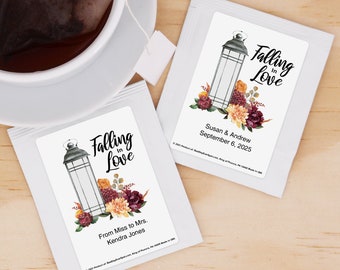 Wedding Favor Tea, Falling in Love Wedding Favors, Bridal Shower Tea Party Favor, Tea Favors, Bridal Shower Favors - Set of 30