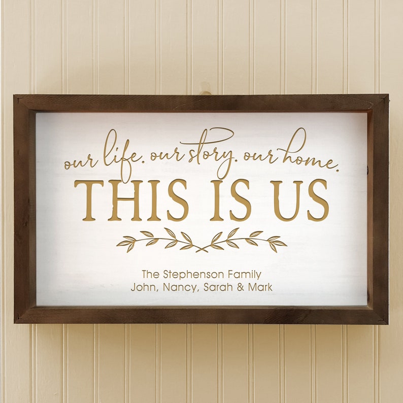 Personalized this is Us Wall Home Decor Framed Etsy