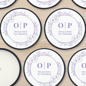 Custom Candles, Unique Wedding Favors, Bridal Shower Favors, Personalized Candles Bulk, Candle Wedding Favors, 2 oz mini lavender candles