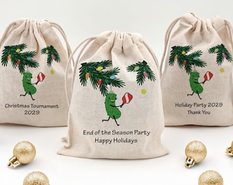 Pickleball Goodie Bags, Custom Mini Drawstring Tote Bag, Pickleball Lover Christmas Gift