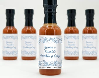 Hot Sauce Wedding Favor, Hot Sauce Gift, Mini Hot Sauce, Custom Hot Sauce, Birthday Favors, Bridal Shower Favors, 1.7 oz bottle of hot sauce