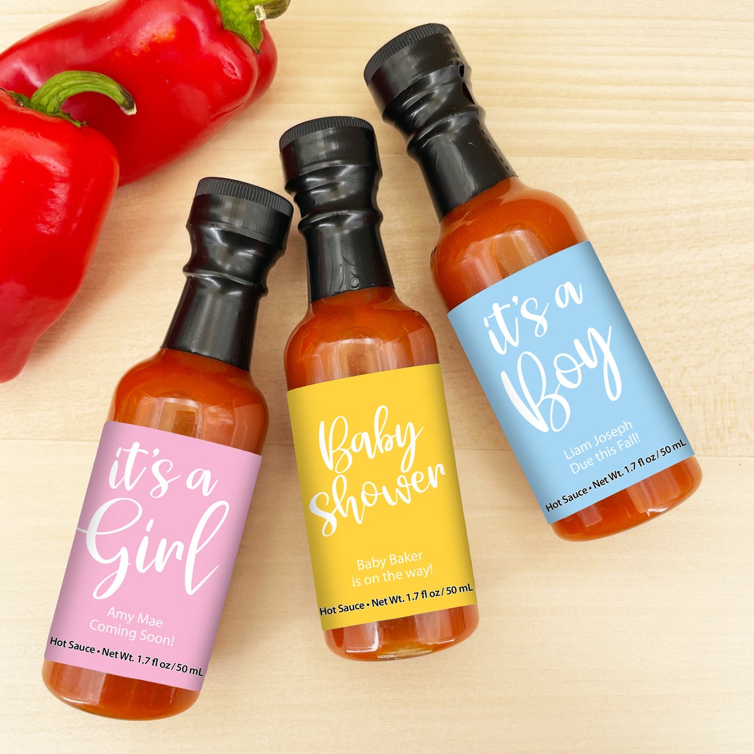 One Hot Mama Hot Sauce, Baby Shower Favors, Hot Sauce Gift, Mini Hot