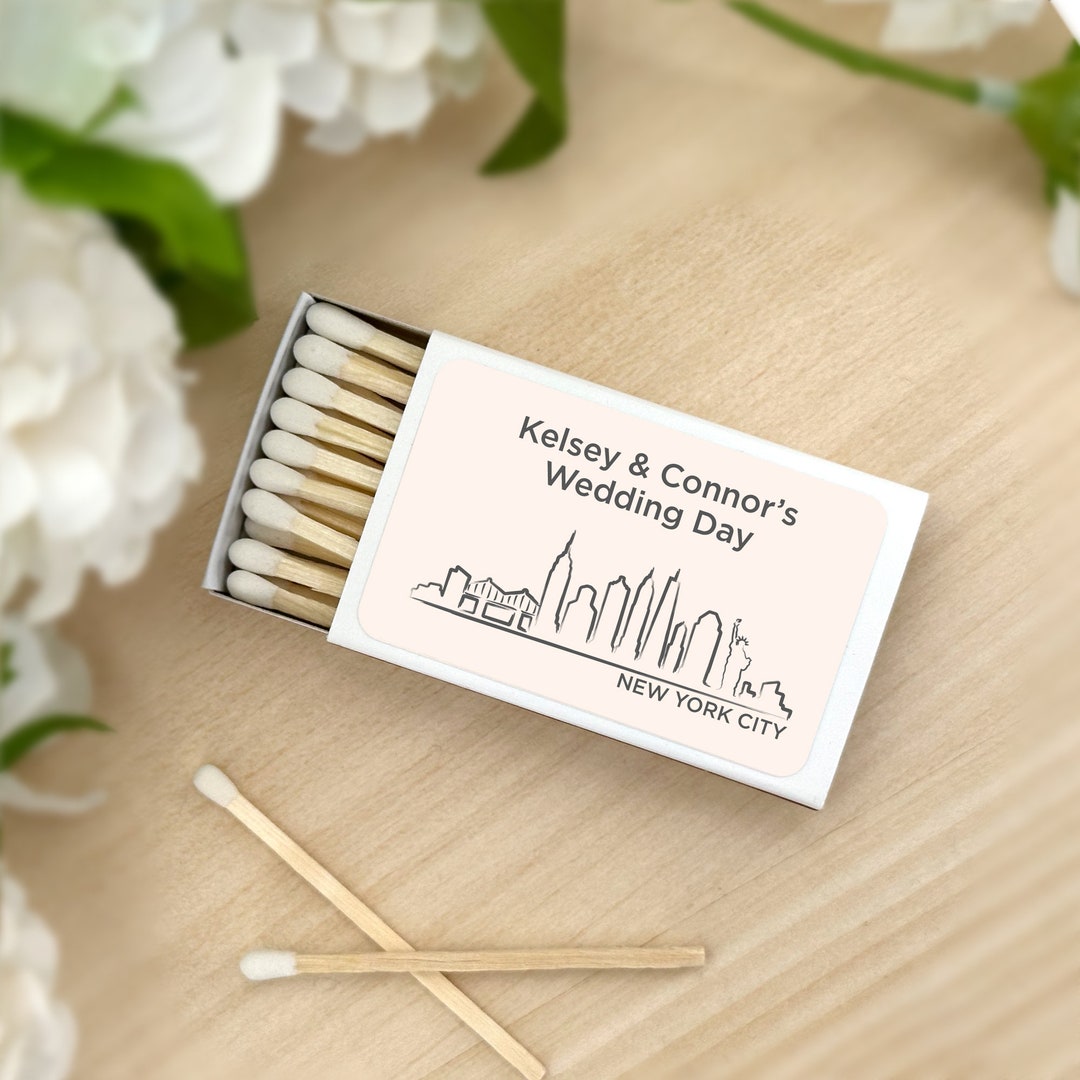 Custom Match Boxes, Wedding Matches, Bridal Shower Favors, Vegas Party ...