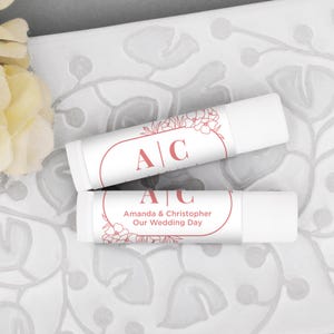 Lip Balm, Chapstick, Wedding Favors, Bridal Shower Favor, Favors for Guests, Bulk Wedding Favors, Personalized Wedding Favors - Set of 12