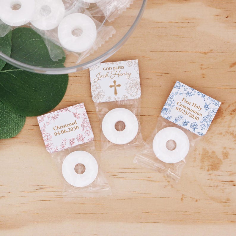 Personalized Baptism Communion Mints, Religious Party Favors, Life ...