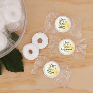 Mint to Bee Life Saver Favors, Bridal Shower Favors, Wedding Favor Mints, Bee Themed Shower, Wedding Favors, Mint Life Savers - Set of 100