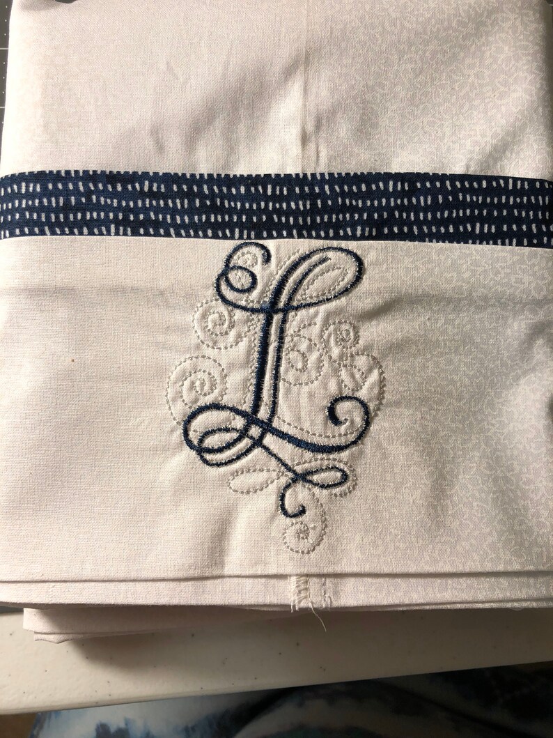 Made to order. with pillow flap to keep your pillow covered Monogrammed pillowcase Set of two