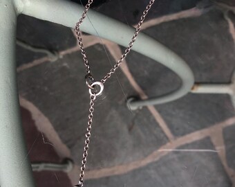 RESERVED for Jenni: Vintage Sterling Belcher 2.5mm Cable Link Chain with “Infinity” Clasps with 2” extension.
