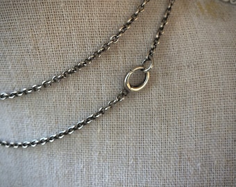 Vintage Old Stock 16" to 36" Solid STERLING BELCHER Chain / Substantial 2.5mm Wide Link / For Locket, Pendant, Necklace / OOAK / Unisex