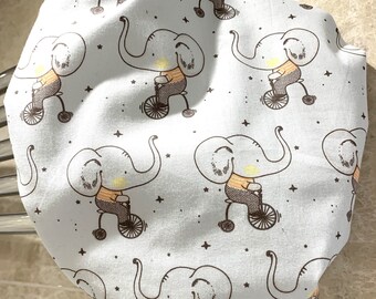 Elephant Shower Cap: Grey Cotton Waterproof Hair Treatment Cap, Bath Accessory