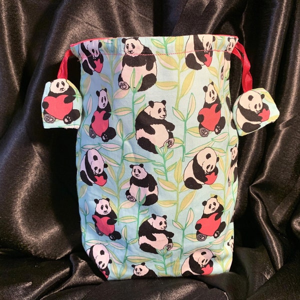 Borsa da toilette impermeabile con coulisse, borsa da toilette impermeabile, borsa dal design Panda, borsa per cosmetici, borsa da toilette, borsa per il pranzo - SPEDIZIONE GRATUITA nel Regno Unito e confezione regalo