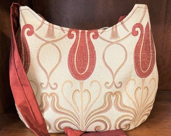 Ladies Shoulder Bag, Floral Shoulder Bag, Wild Flowers Design, Bo ho Shoulder Bag, Canvas Shoulder Bag  FREE UK POST