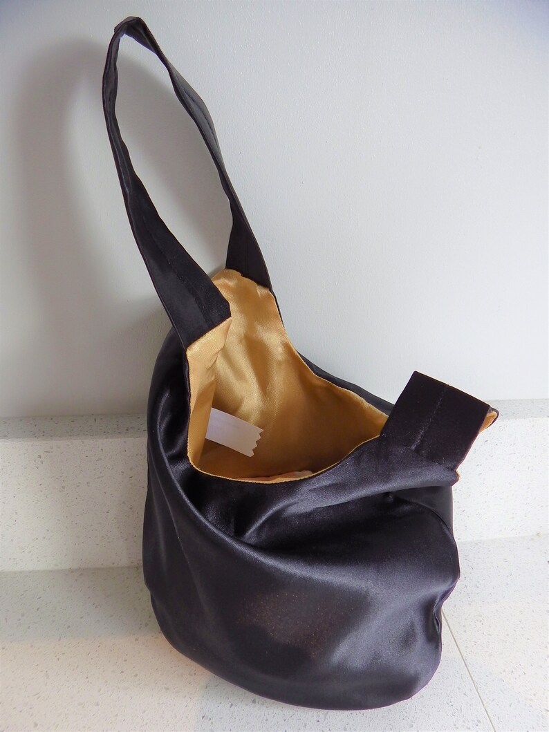 Black Evening Bag Japanese Knot Bag Black Satin Wristlet Etsy UK
