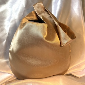 Gold Abend Armband, antikes Gold, Satin Armband, japanische Knoten Tasche, Brautjungfer, Bräute, Damen Abendtasche - KOSTENLOS UK Post in Geschenk verpackt